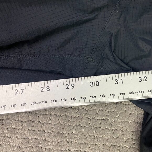 LL Bean Rain Pants Men's Medium Black Waterproof TEK Nylon Drawstring Ankle Zip - Picture 12 of 12